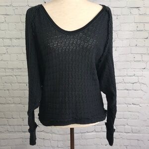 WE THE FREE Pullover Sweater Black sz XS
